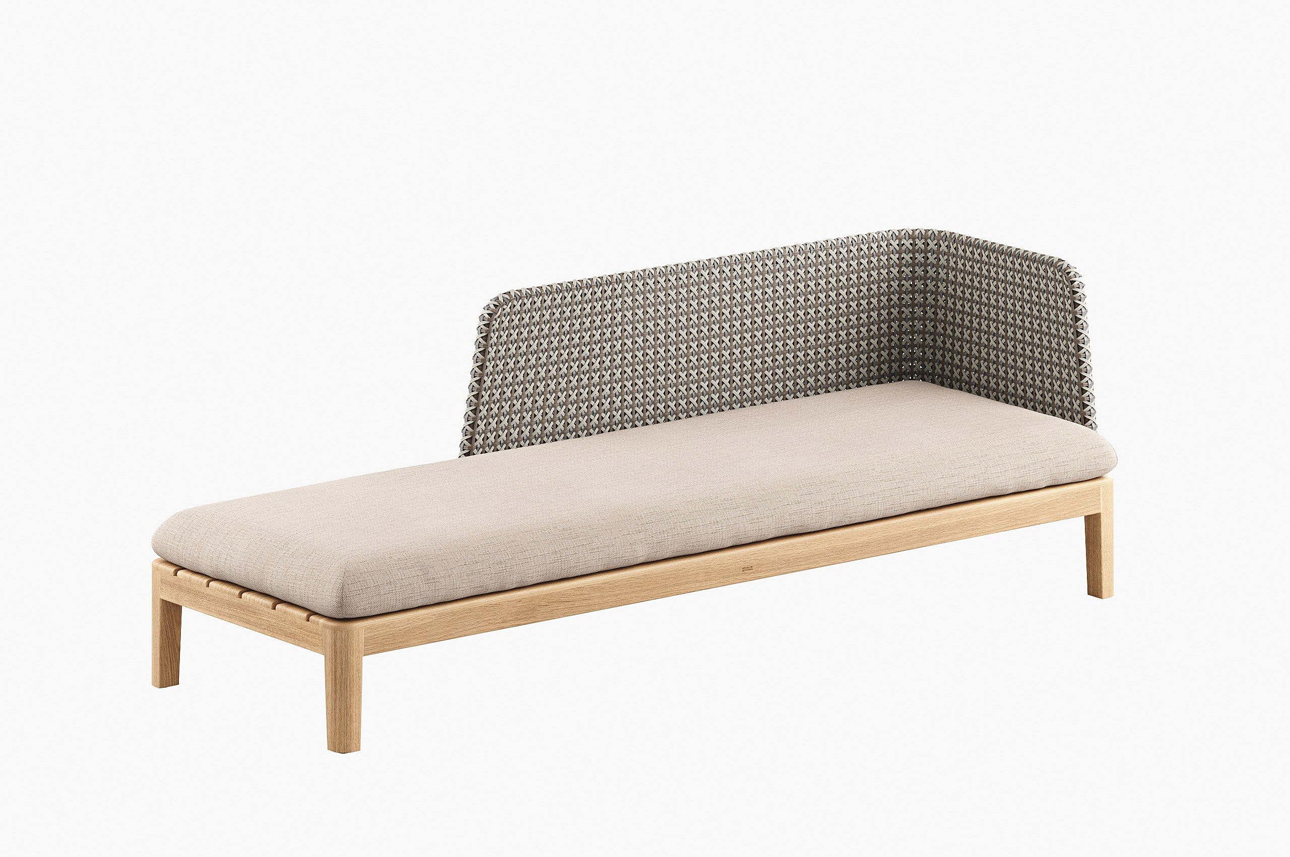 Садовая спальная кровать, обитая синтетической тканью и тиком Royal Botania Calypso Lounge ARCH-00126757 - Вид №6