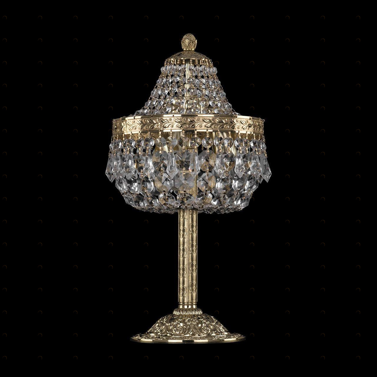 Лампа настольная хрустальная 42х20 золото Bohemia Ivele 19011L6/H/20IV G BOHEMIA IVELE КЛАССИЧЕСКИЕ 00-3889207 Золото;прозрачный 