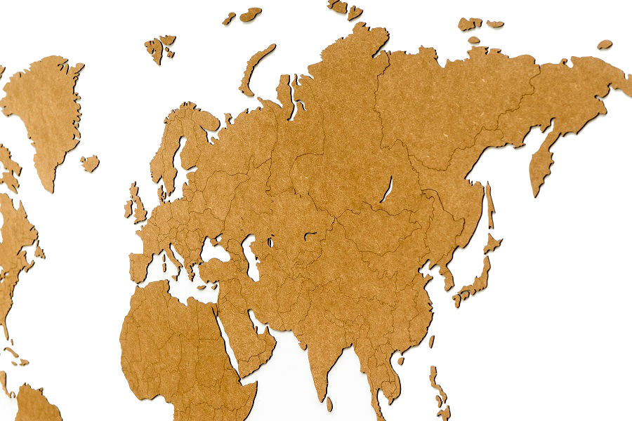 18-22 Карта мира wall decoration 180х108cm коричневая Mimi  - Вид №3