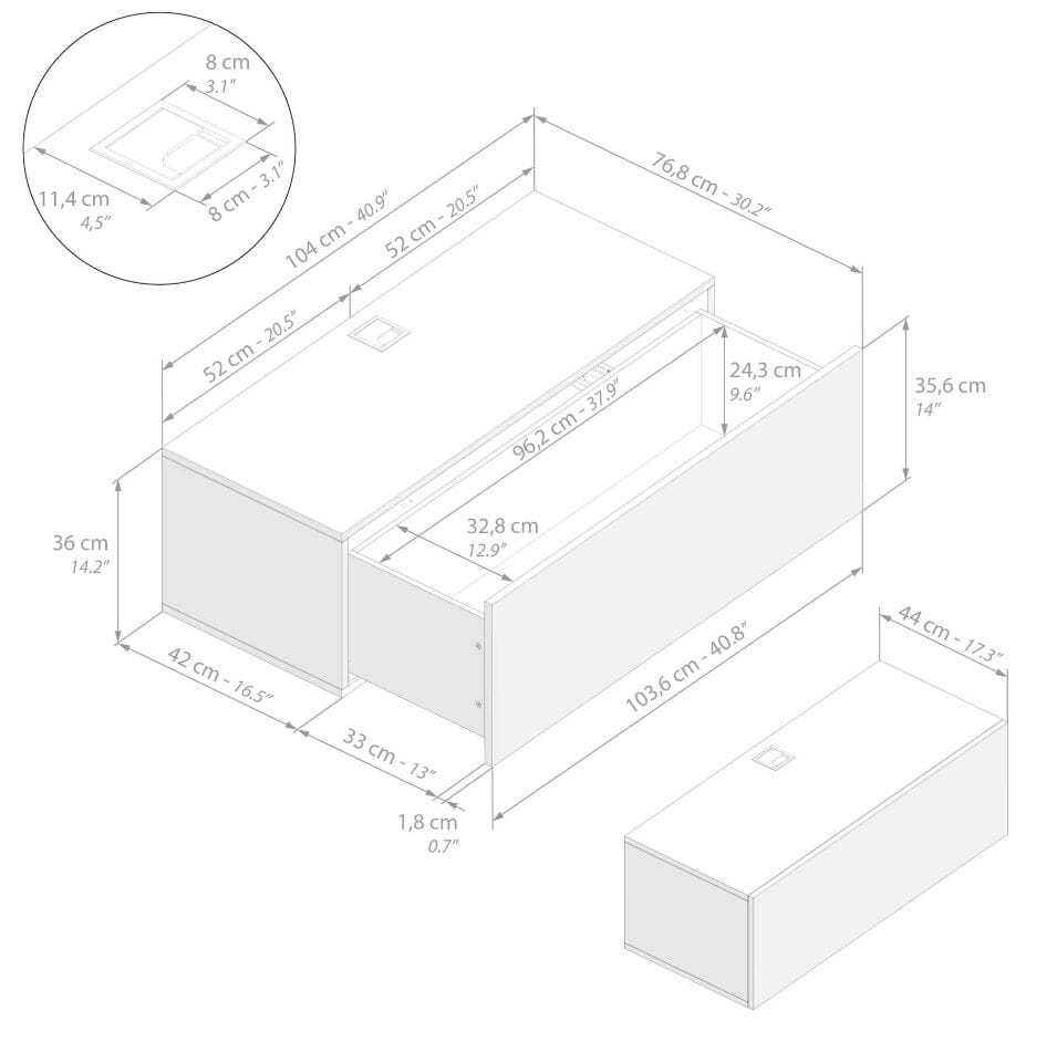 Модульная оборудованная стена установленная стеной в меламинированном Mobili Fiver Easy ARCH-00044646 - Вид №77
