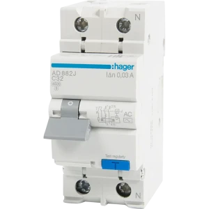 Дифференциальный автомат Hager AD882J 1P N C32 A 30 мА 4.5 кА AC 12868739 STLM-2066851