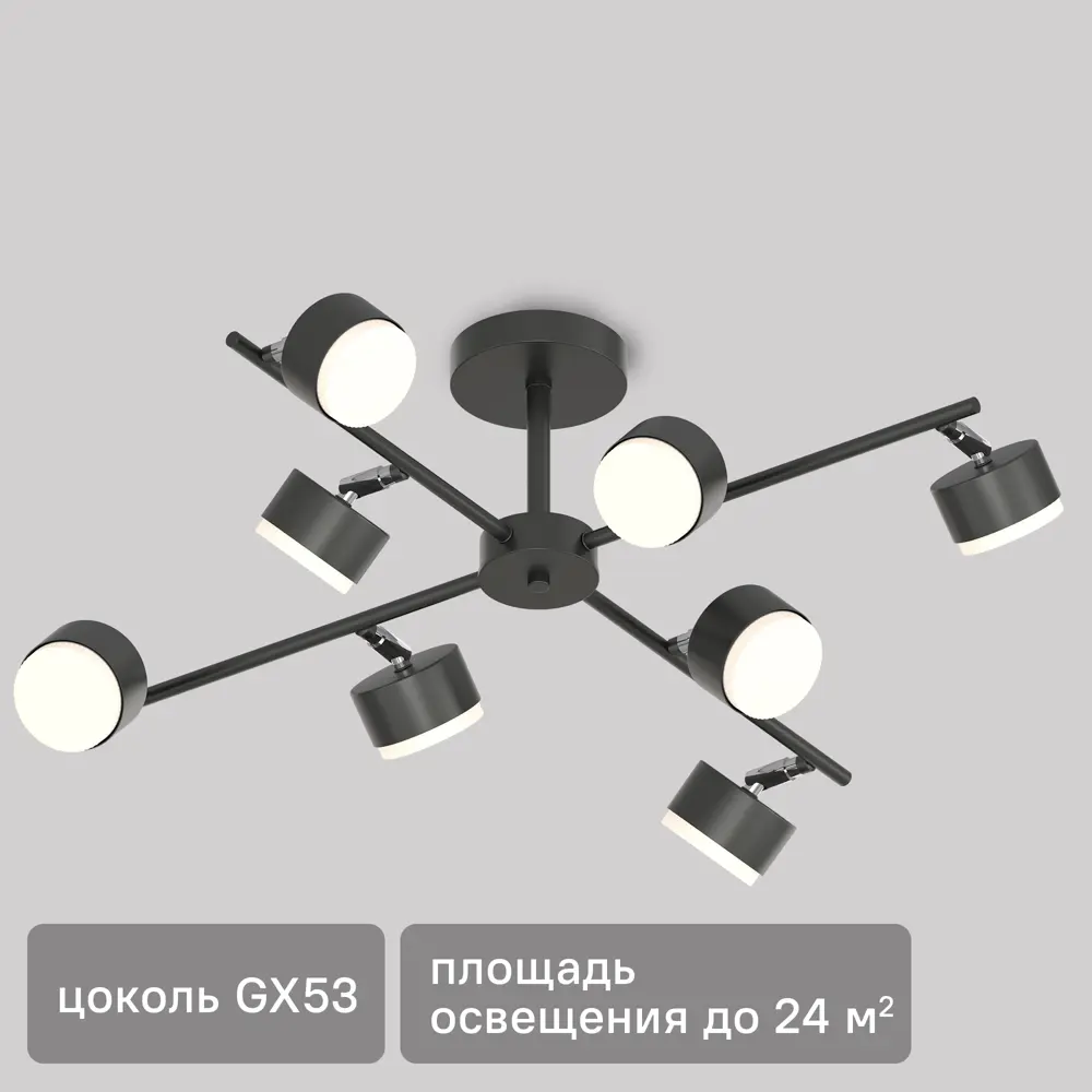 Люстра СЕМЬ ОГНЕЙ Грет - 8-рожковая потолочная в стиле лофт 89421930 STLM-1566232