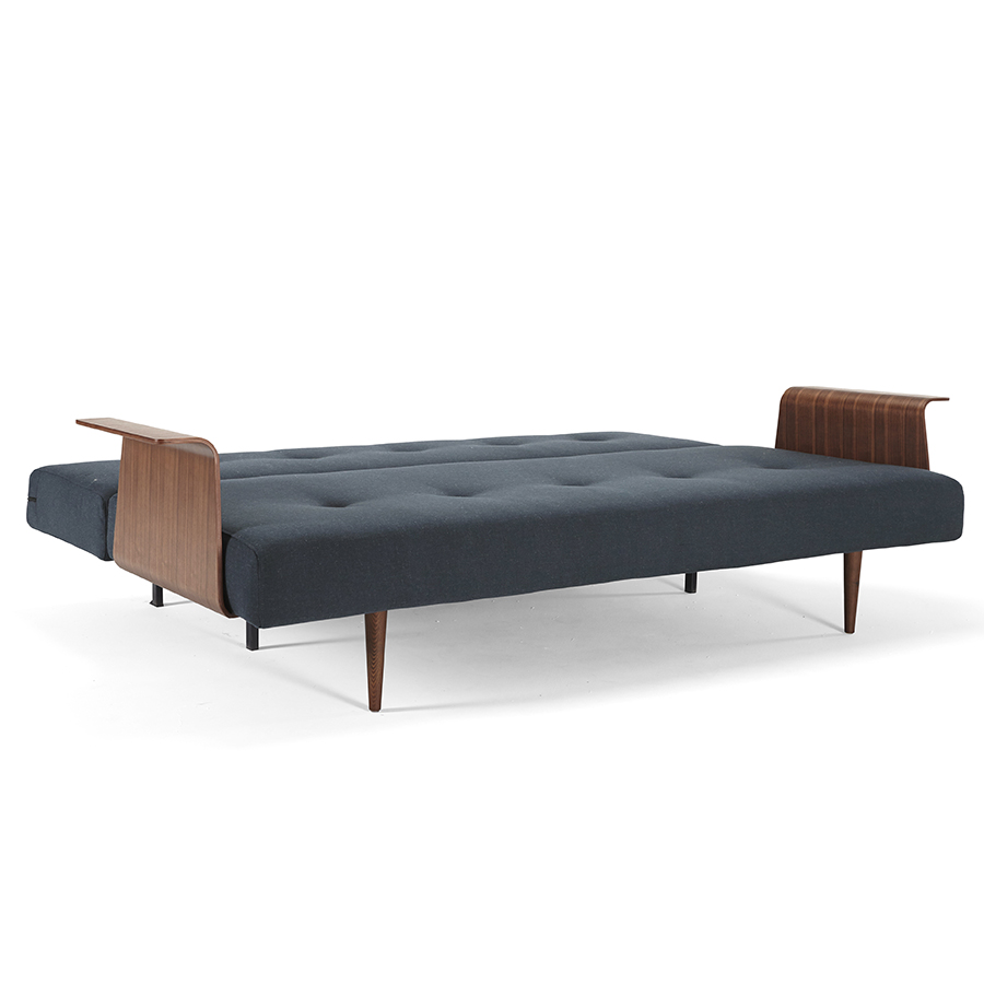 Диван Recast Plus с подлокотниками Rests из ореха, ножками из темного дерева, тёмно-синий Innovation Living RECASTPLUSR515 - Вид №1