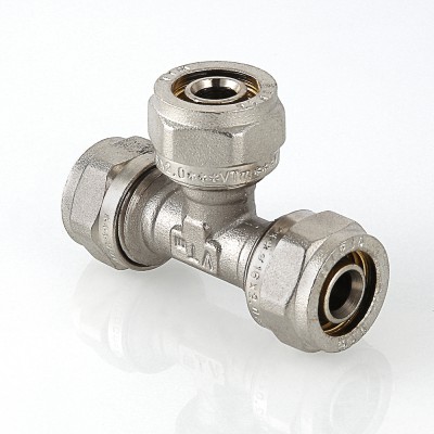 VTm.331.N.322632 Фитинг обжимной – тройник Valtec 32 х 26 х 32 мм  - Вид №1