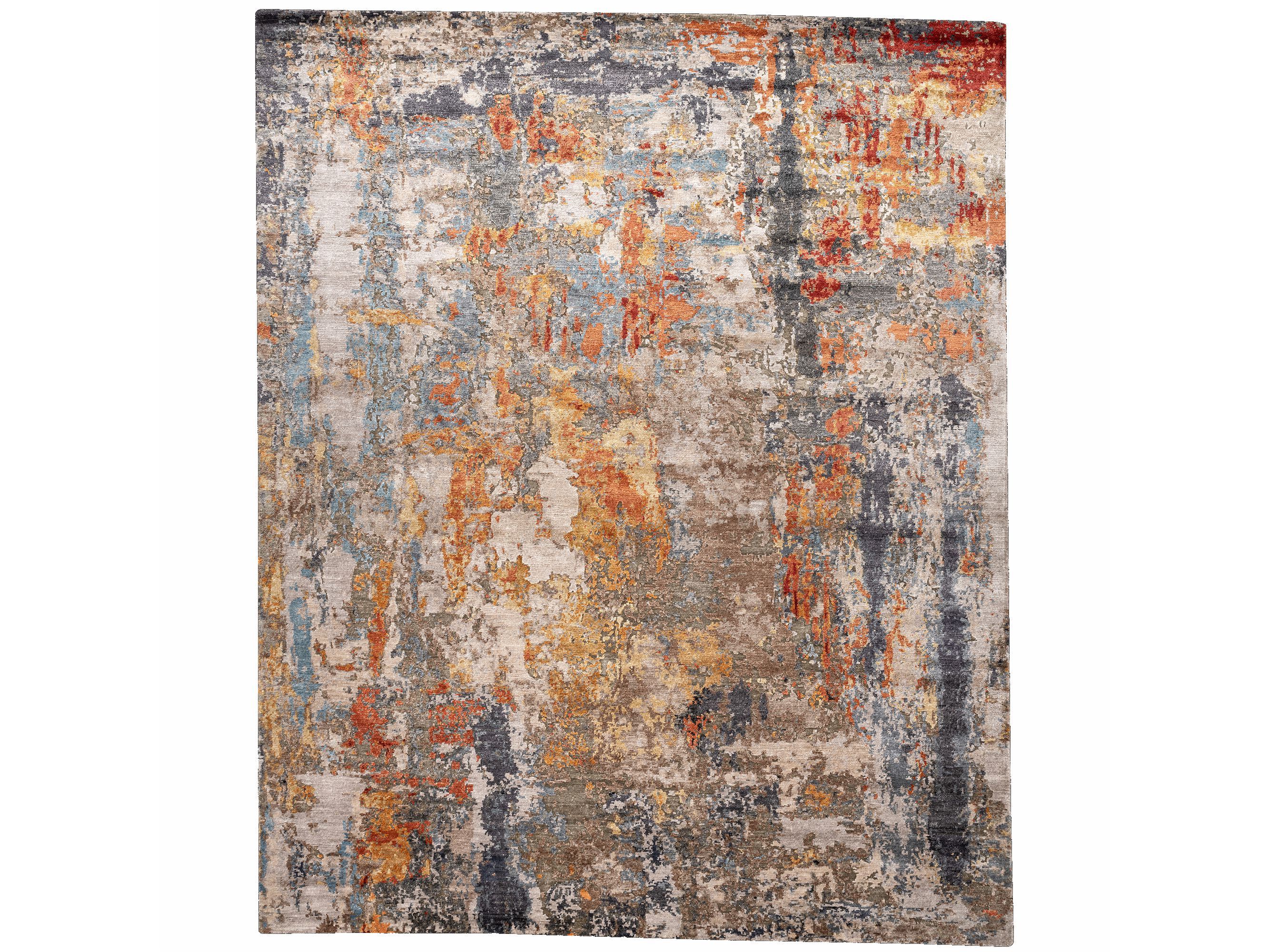 Индийский бамбуковый шелковый ковер Mantellassi 1926 MULTICOLOR ARCH-00145059