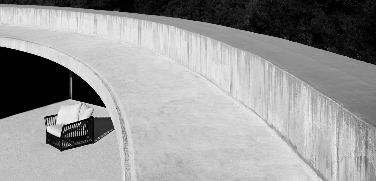 Садовое кресло из ротанга и тканевые подушки B&B Italia Outdoor Softcage ARCH-00007607 - Вид №3