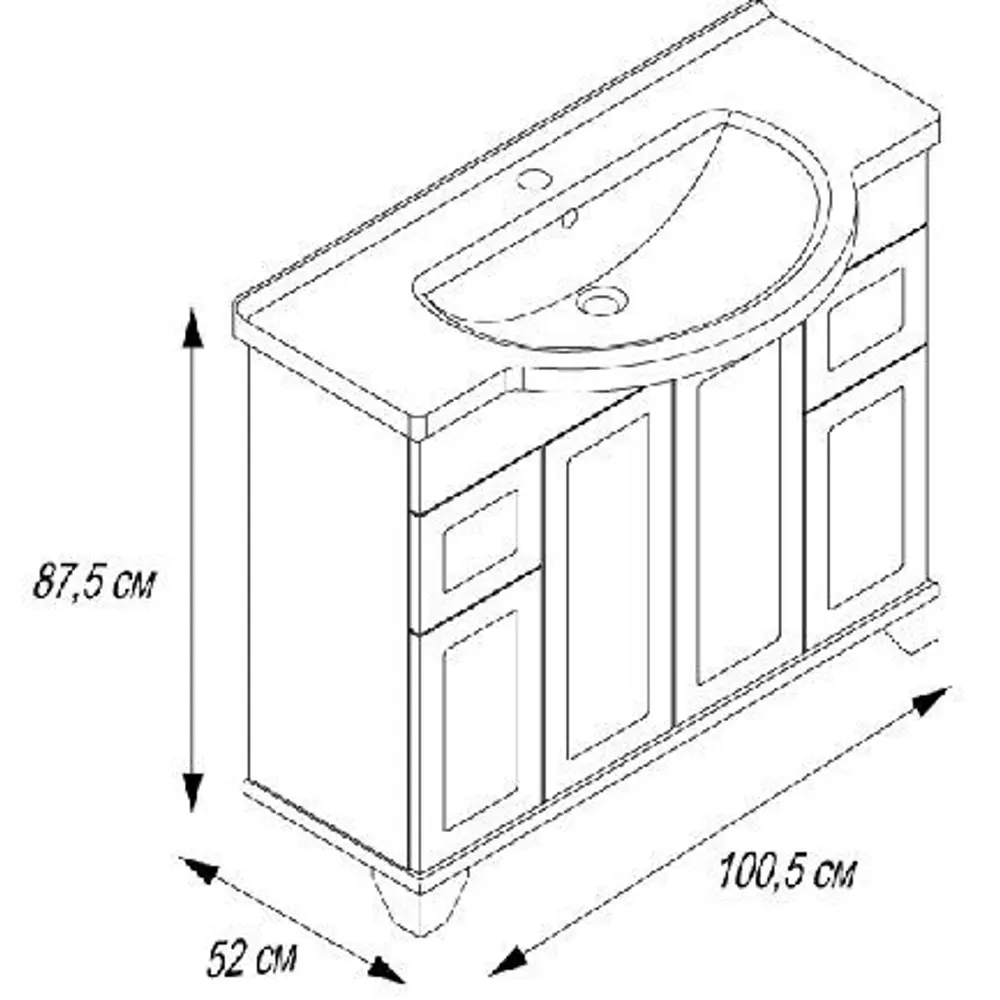 Тумба под раковину напольная Aquaton Шарм 100 см цвет зелёный STLM-2202480 - Вид №6