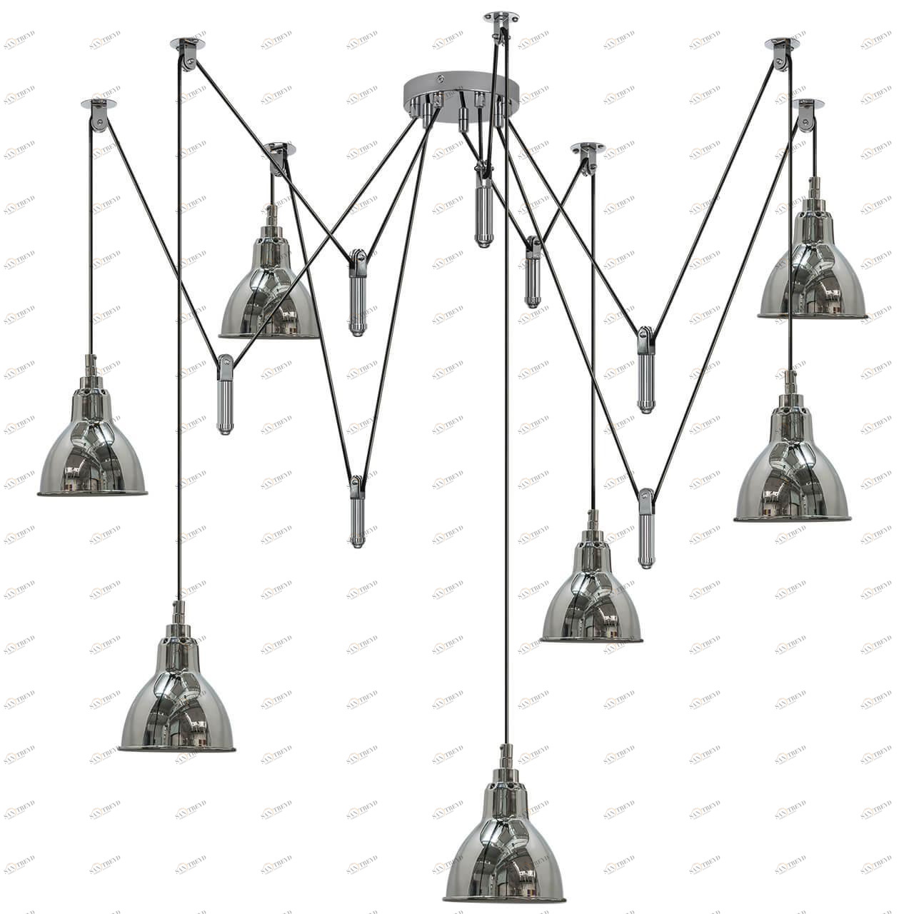 Подвесная люстра Lightstar Acrobata 761074 LIGHTSTAR ДИЗАЙНЕРСКИЕ, ACROBATA 137958 Хром 