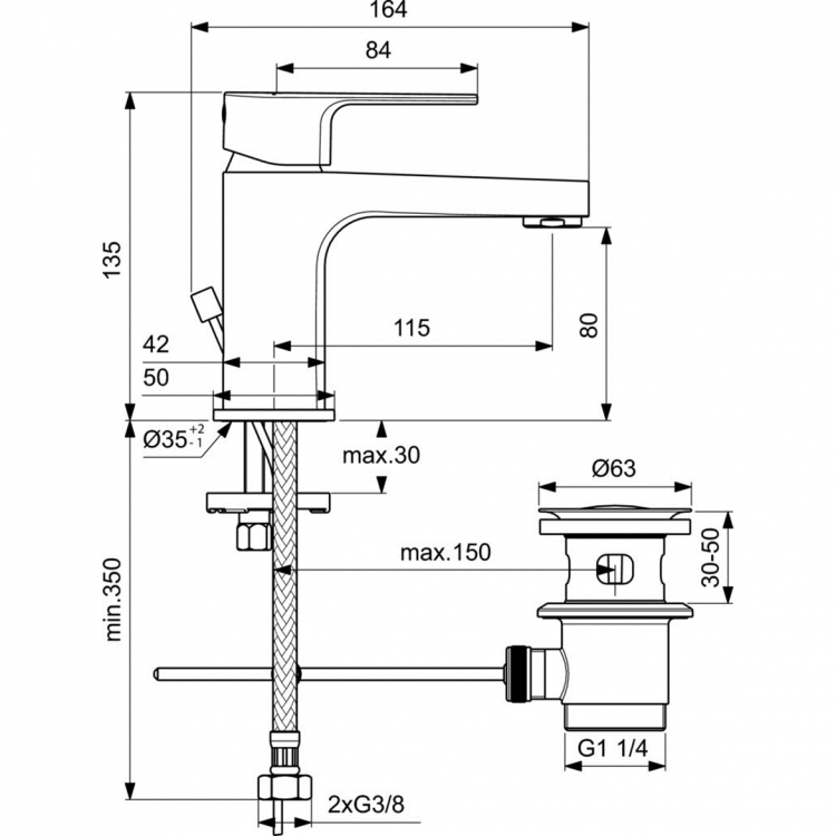 BC685AA Смеситель для раковины Ideal Standard CERAFINE D - Вид №4