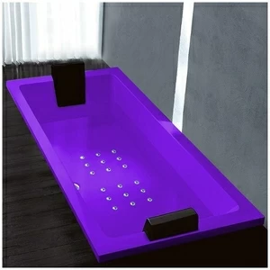 Ванна Gruppo treesse Quadra 199 V073C-SX-F фиолетовая с аэромассажем прямоугольная встроенная левая