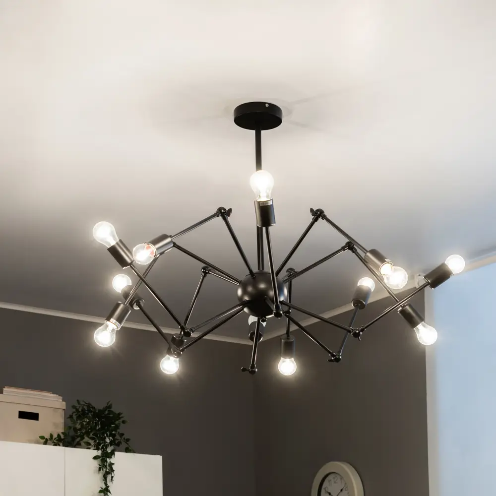 Люстра подвесная Ritter Halm 52446 5 12 ламп Е27 цвет черный/дерево STLM-2119368 - Вид №6