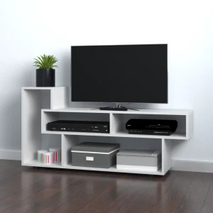 91586845 Тумба под телевизор Velardy Multi-Level 127x60x30 см ЛДСП цвет белый матовый STLM-1093740