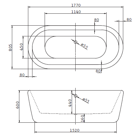 Акриловая ванна BelBagno BB29  - Вид №1