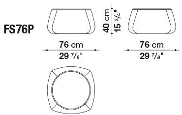 B&B Italia Круглый пуф из ткани Fat sofa sun-id-1481491 - Вид №6