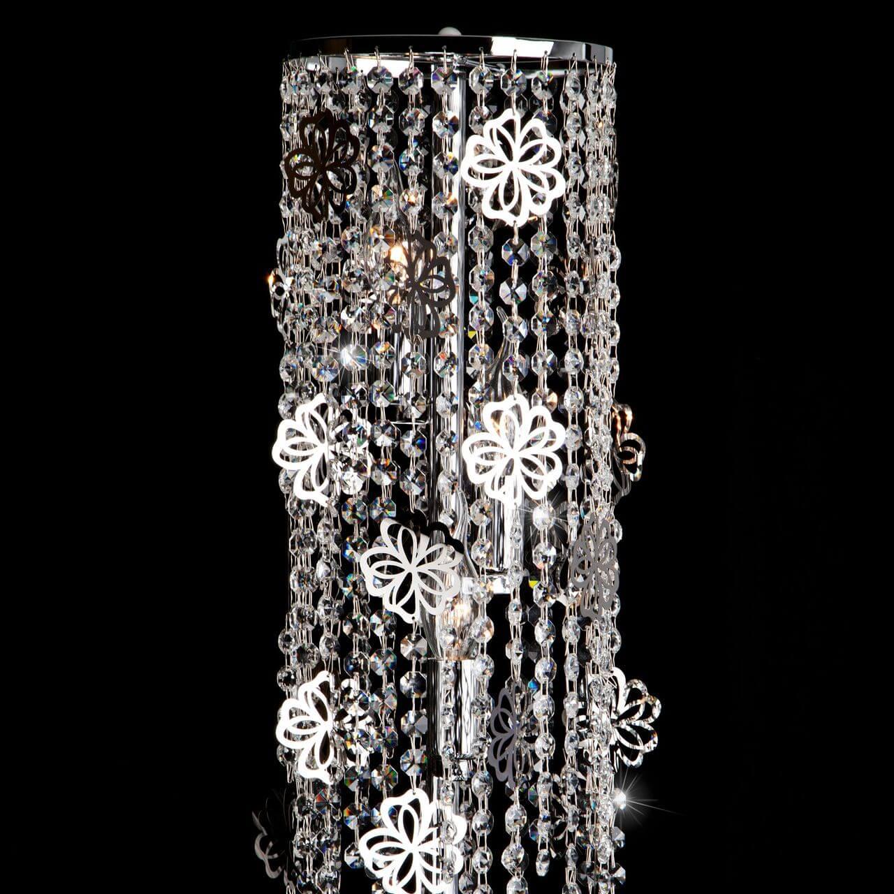 Торшер Eurosvet Flower 01070/3 хром/прозрачный хрусталь Strotskis EUROSVET ЭЛИТНЫЕ 180736 Хром  - Вид №1