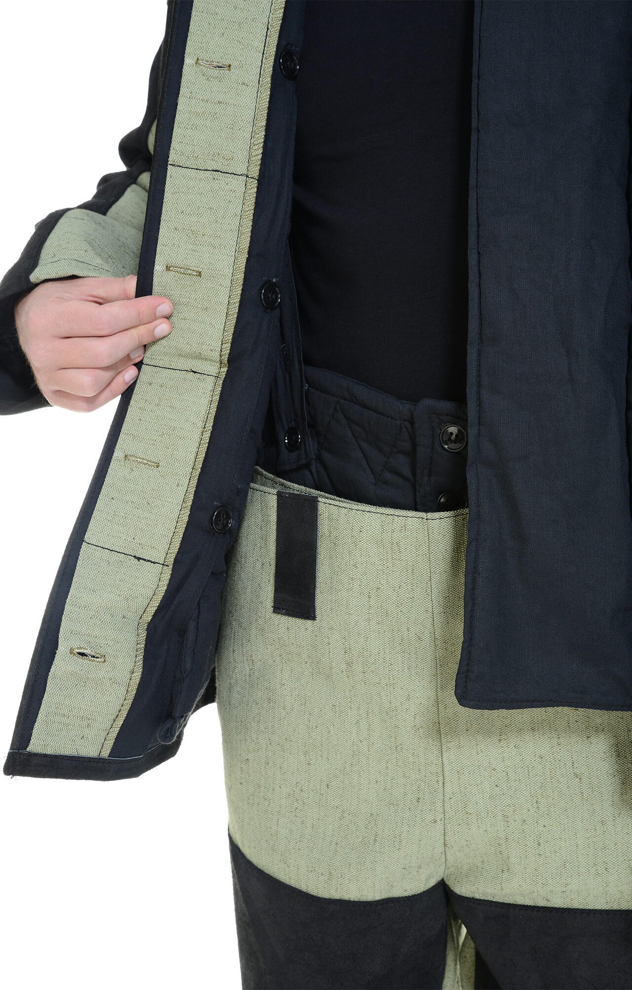 68910 Костюм брезентовый комбинированный cпилком со съемным утеплителем  Одежда для сварщиков  размер 48-50/182-188 Спецодежда  - Вид №9