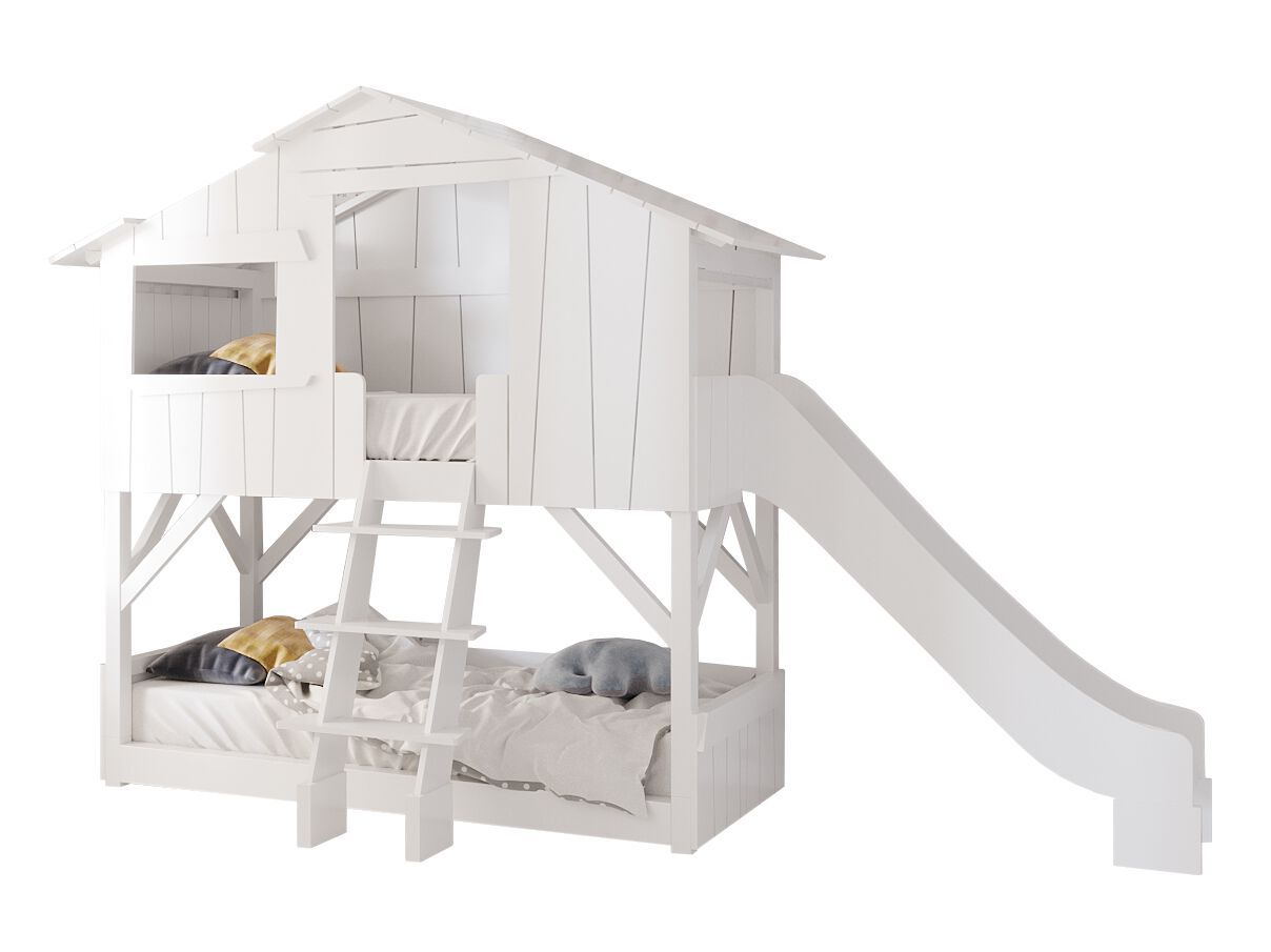 МДФ двухъярусная кровать с горкой Mathy by Bols TREEHOUSE BEDS &amp ARCH-00072798