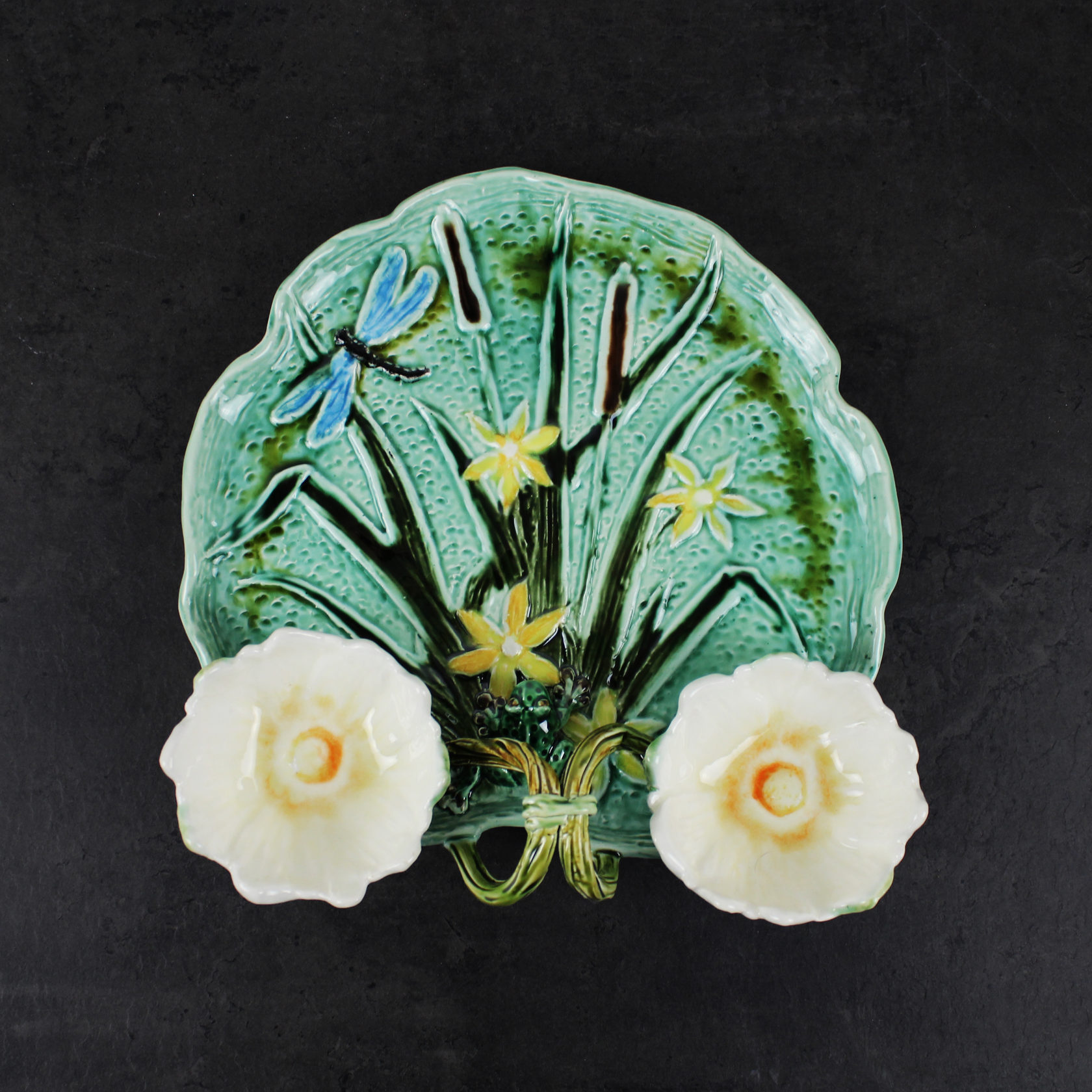 Блюдо для закусок (с двумя кувшинками) Синий PROVANSFAIENCE sun-id-994728 - Вид №8