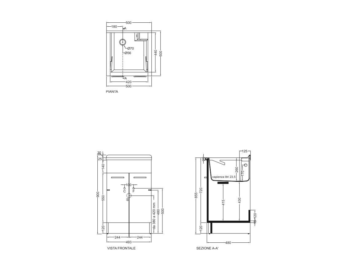 Шкаф для белья из ДСП с распашными дверцами COLAVENE Swash ARCH-00088164 - Вид №16
