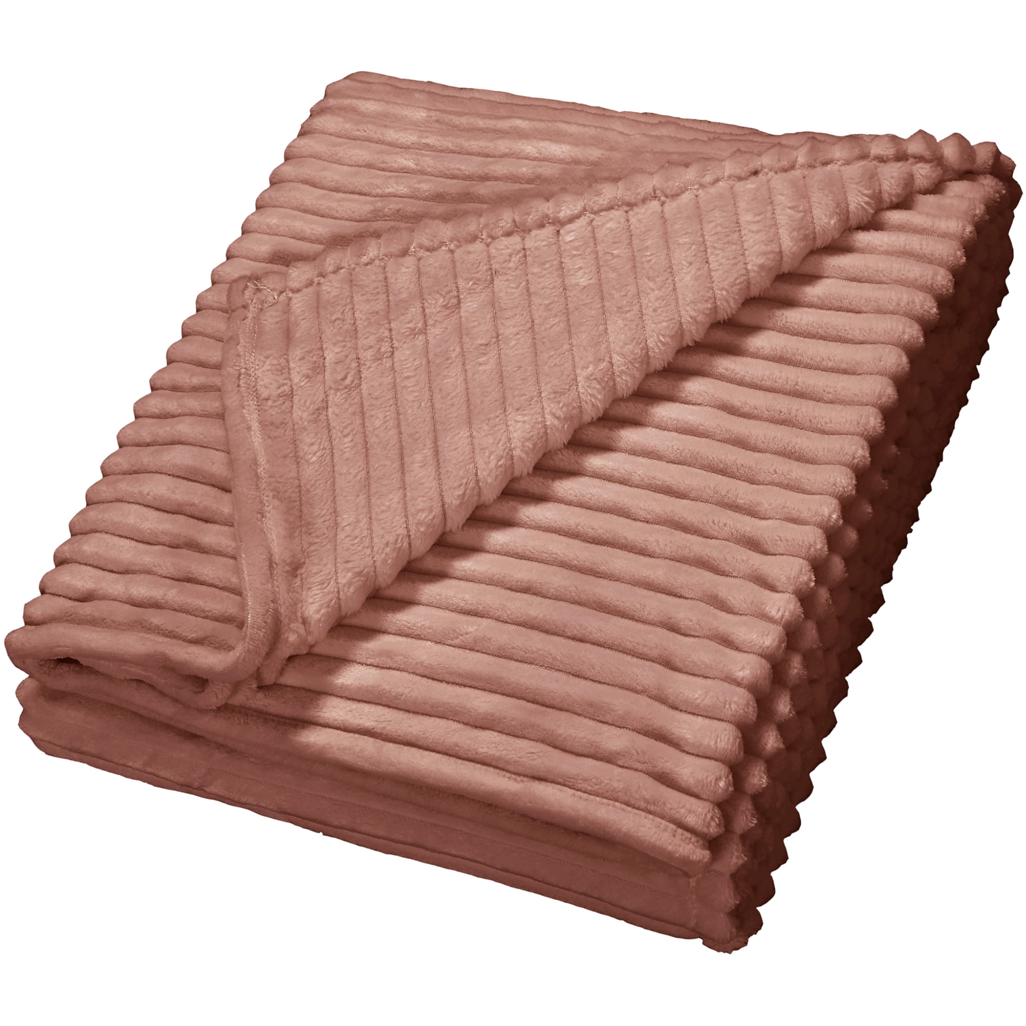 83706332 Плед 150x200 см велсофт цвет брусничный Strips Santreyd - Вид №2