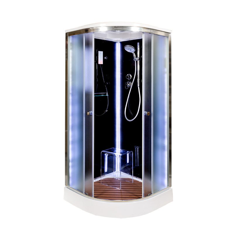 D90S LED Душевая кабина DETO Серия D B09S LED BLACK - Вид №25