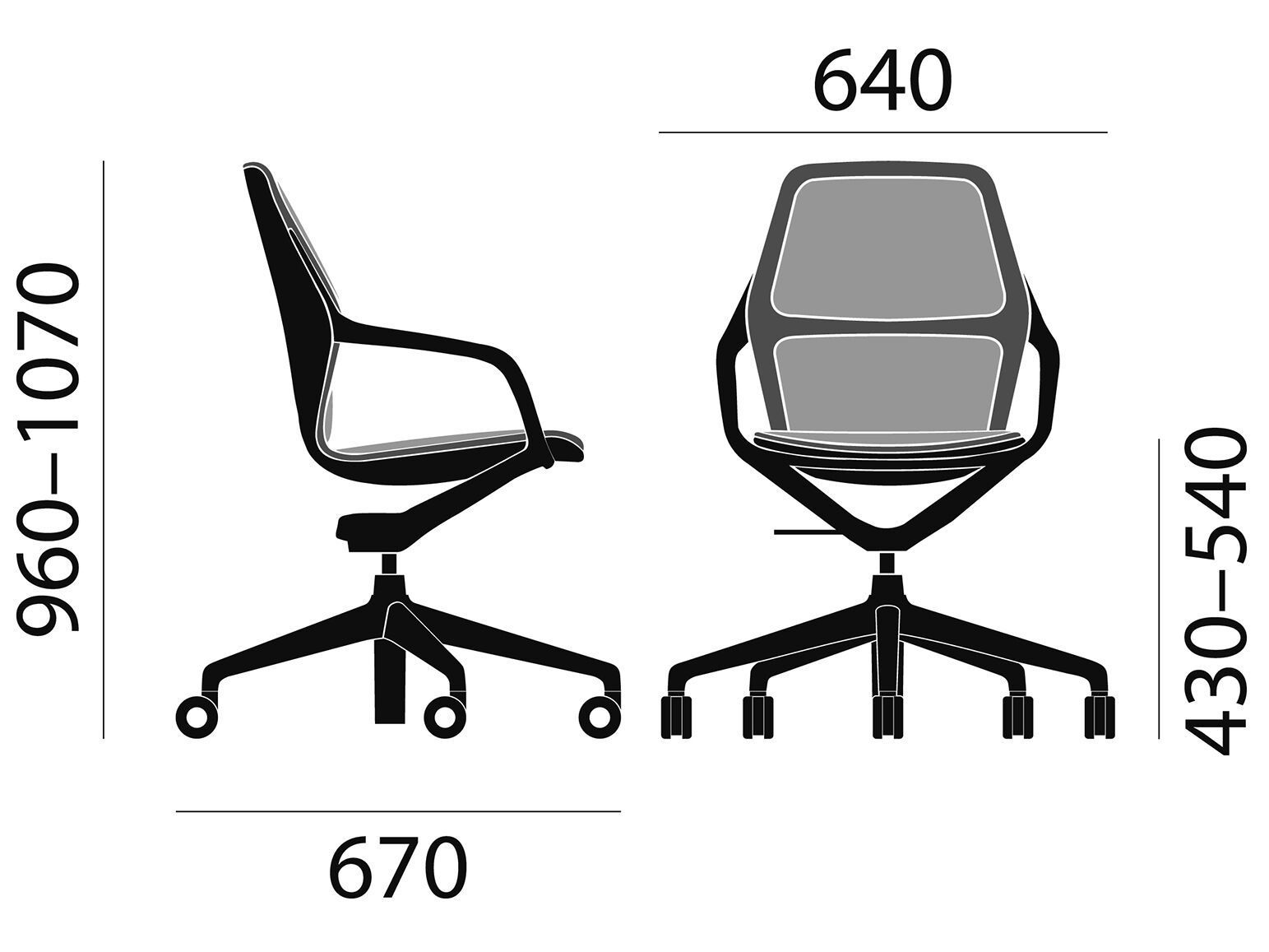 Вращающееся офисное кресло с колесами Brunner ARCH-00126478 - Вид №4