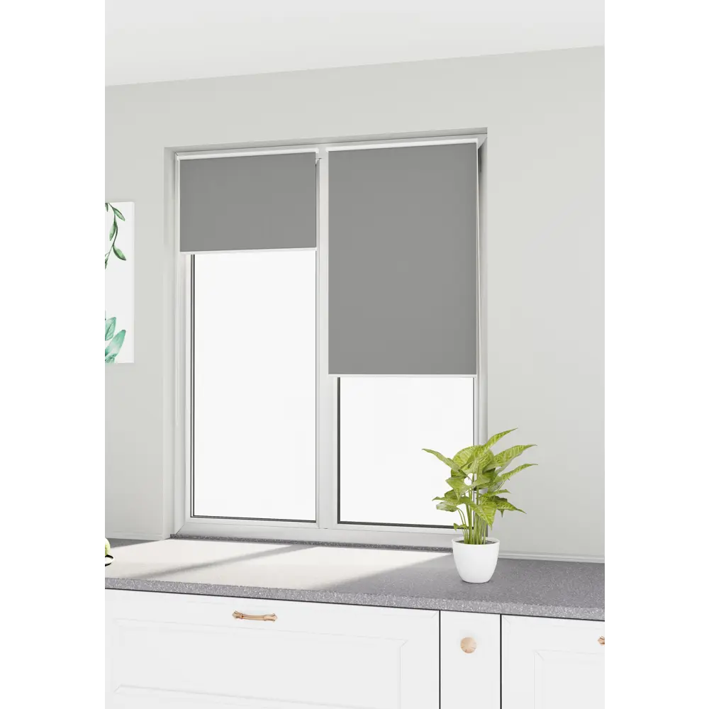 Рулонная штора блэкаут KREAFORTA Vorga 40x160 см серая 89440184 STLM-2095298 - Вид №7