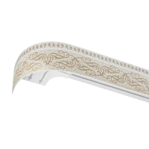 Карниз трехрядный Прима 240 см пластик цвет ваниль