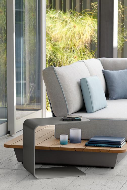 MNST1047 Concept 5 белый столешница из дерева iroko Manutti Air - Вид №2