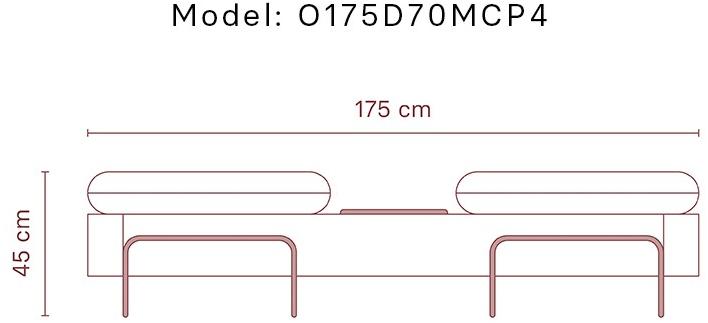 Momocca Модульная скамья со спинкой, обитая тканью Olga sun-id-1453689 - Вид №30
