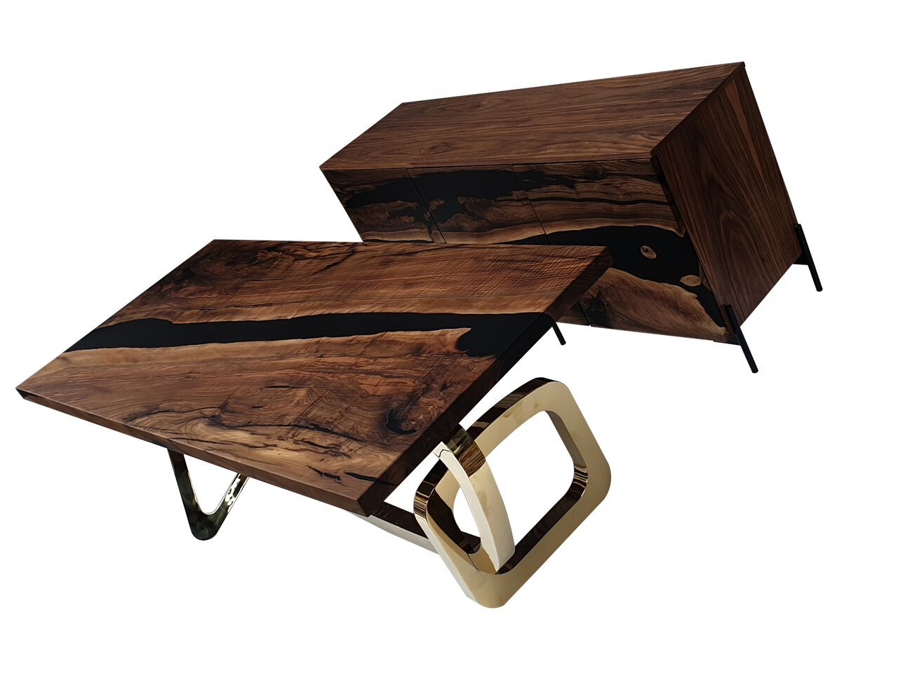 Обеденный набор из дерева и смолы Legnor LEG2408796 ARCH-00093078 - Вид №3