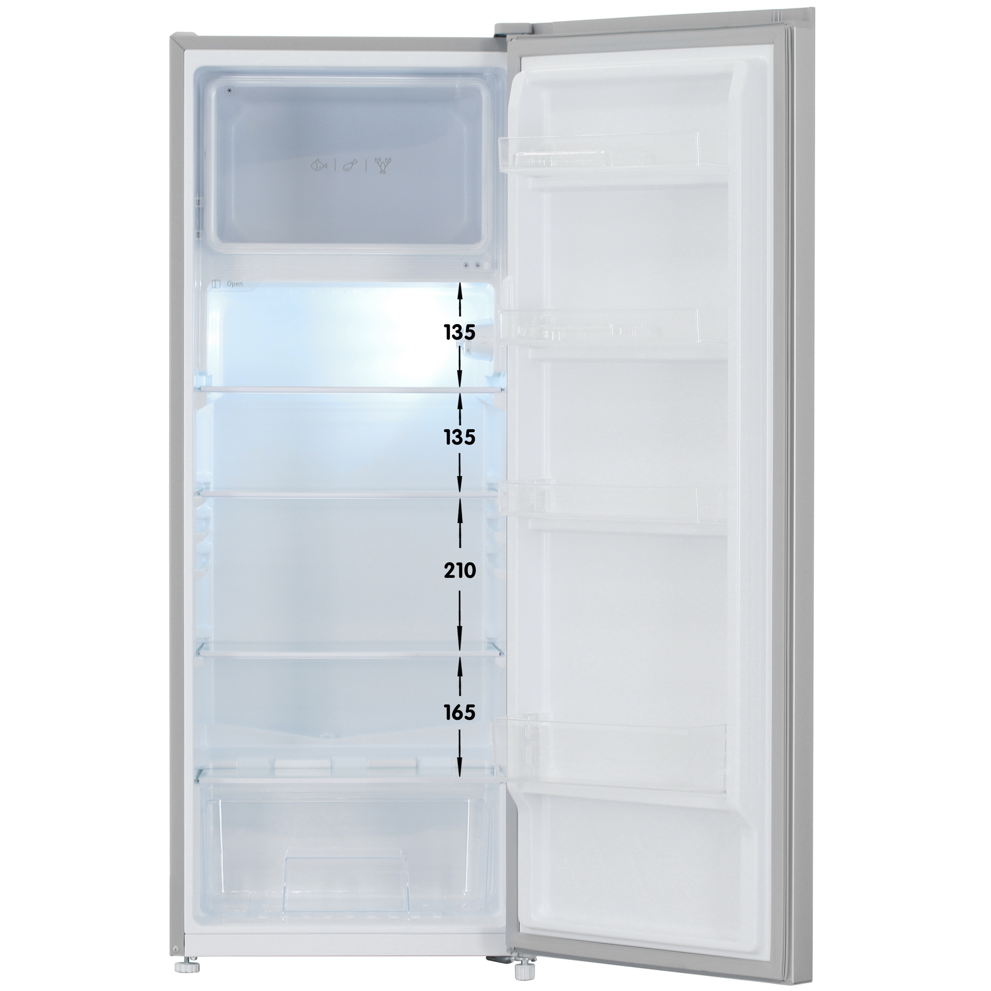 9123704 Холодильник компактный   DEXP S2-18AMG серый STDN-0086393 - Вид №1