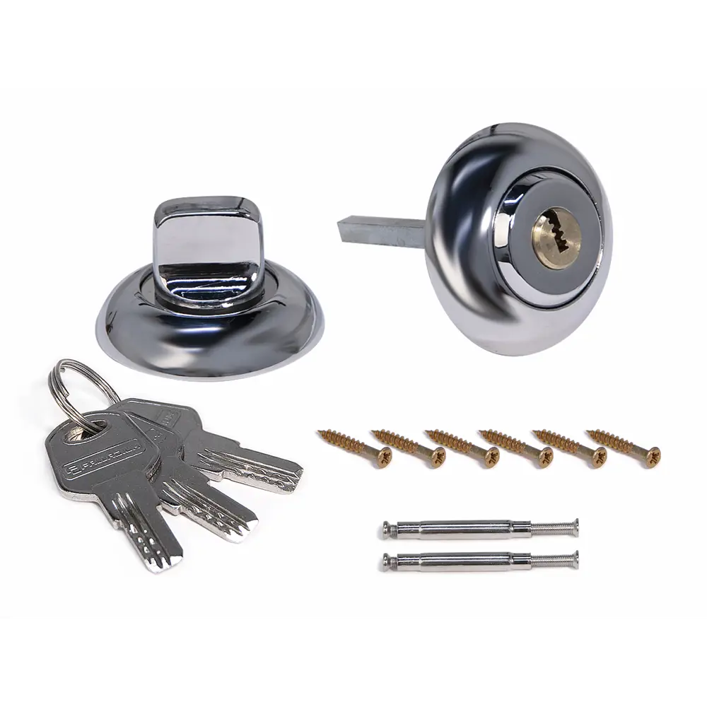 Фиксатор-ключ Palladium для межкомнатных дверей с защитой хром 89322442 STLM-0903404 - Вид №1