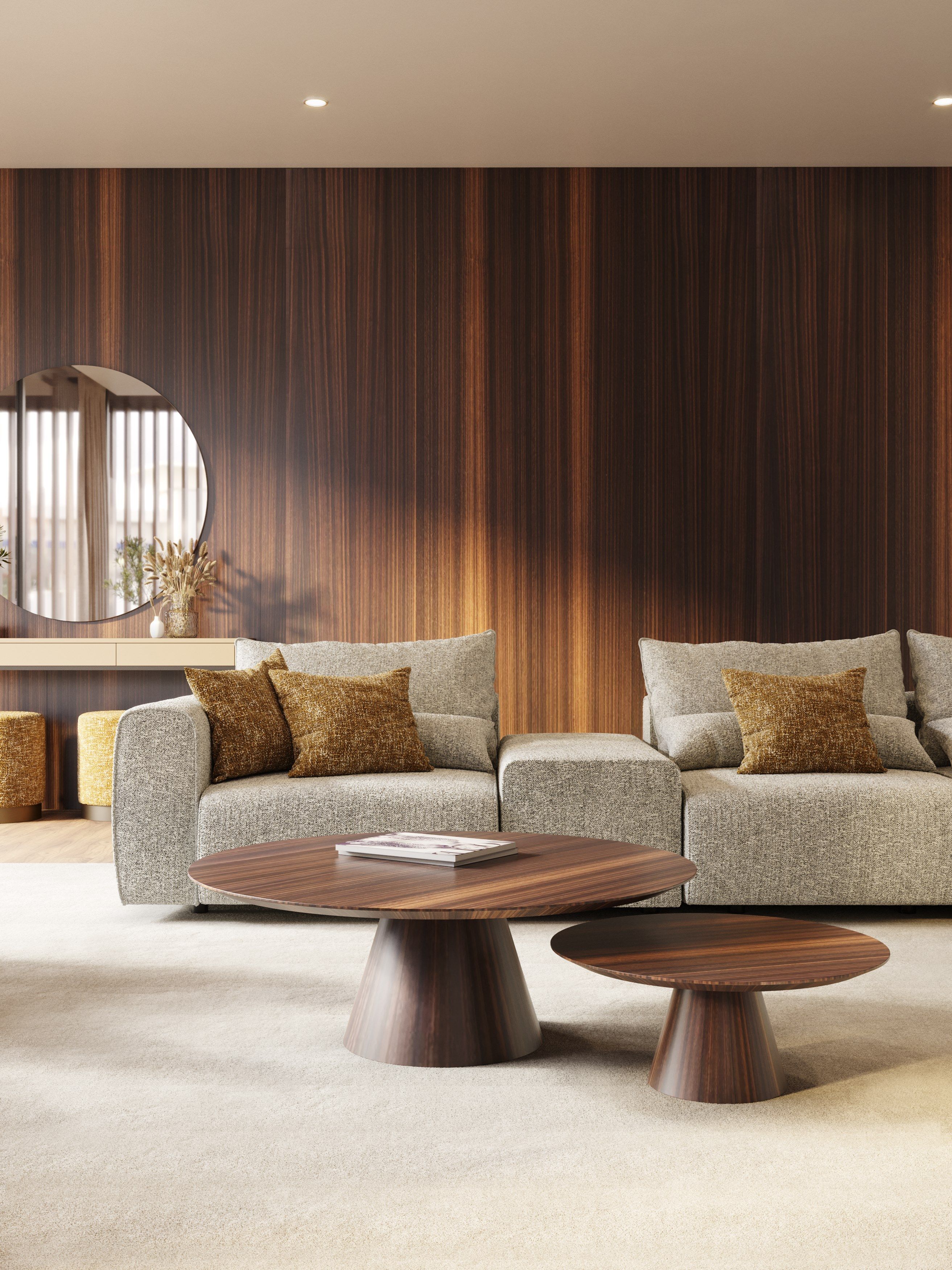 Круглый деревянный журнальный столик Stylish Club Сахара ARCH-00034126 - Вид №3