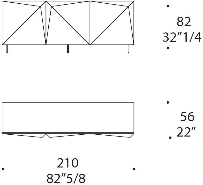 Reflex Комод из дерева и стекла с распашными дверцами Origami sun-id-1358762 - Вид №5