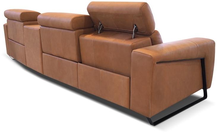Rossini Sofas Секционный раскладывающийся кожаный диван с шезлонгом sun-id-1399131 - Вид №7