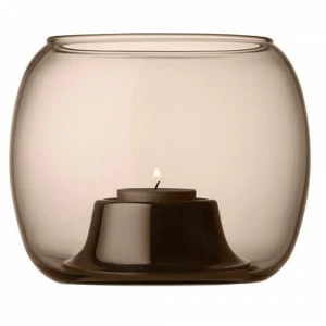 Подсвечник стеклянный коричневый Kaasa IITTALA СОВРЕМЕННЫЙ 117186 Коричневый;прозрачный