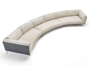 Ткань изогнутый съемный диван