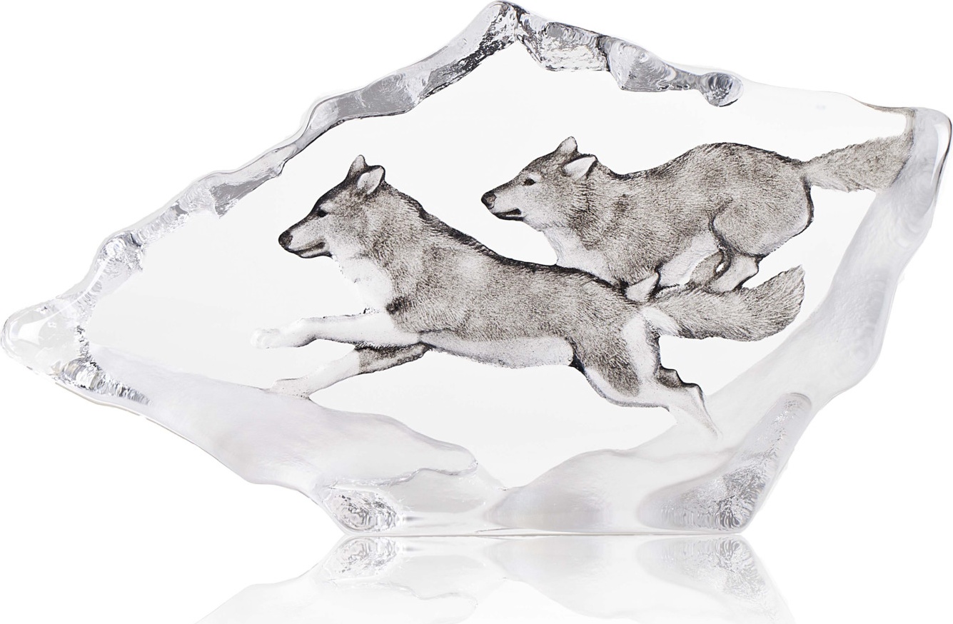 10663728 MALERAS Скульптура MALERAS "Волки", серый, 25х14см 