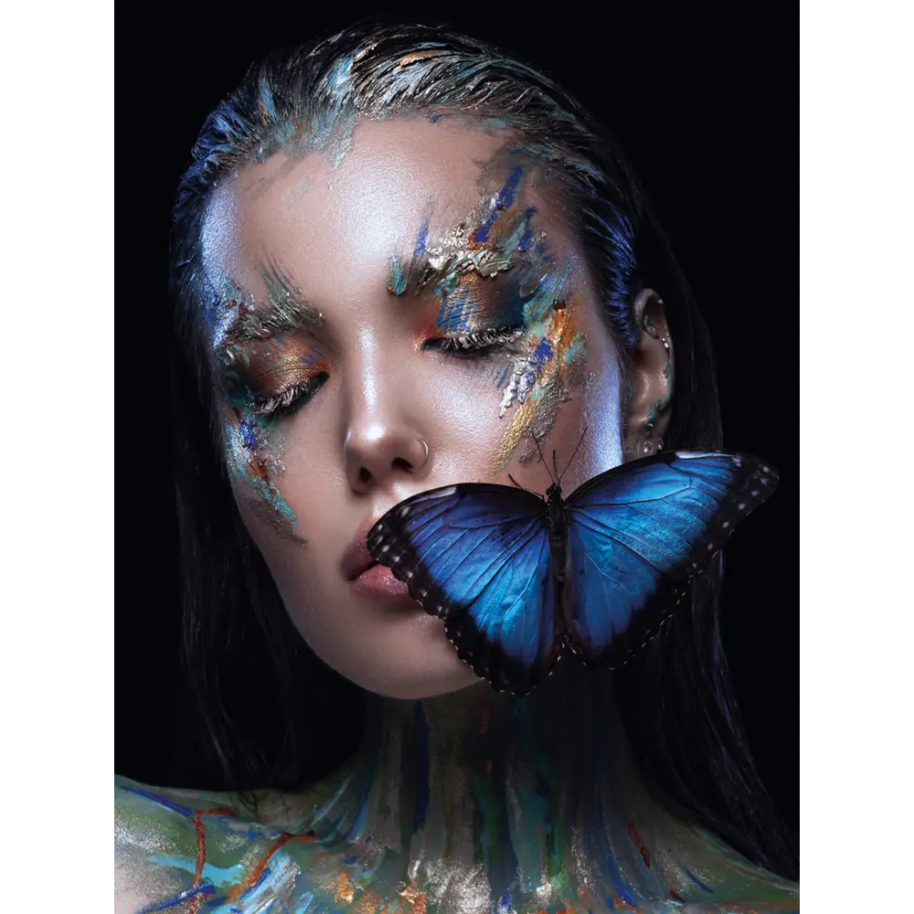 Картина на стекле Модель и бабочки AG 40-213 40x50 см POSTERMARKET STLM-2133585