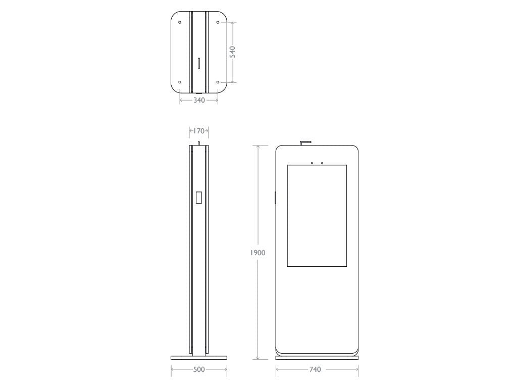 Самонесущий стальной тотем EUROCOMITALIA URBAN DIGITAL SIGNAGE TOTEM ARCH-00002022