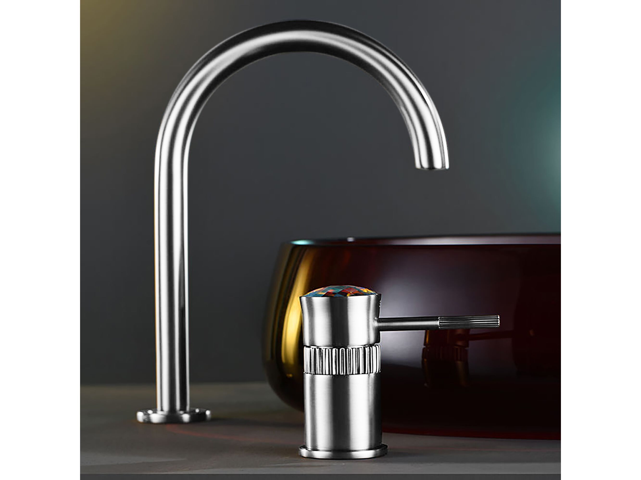 Однорычажный смеситель для раковины с 2 отверстиями Fontana Showers ALBINO ARCH-00144011