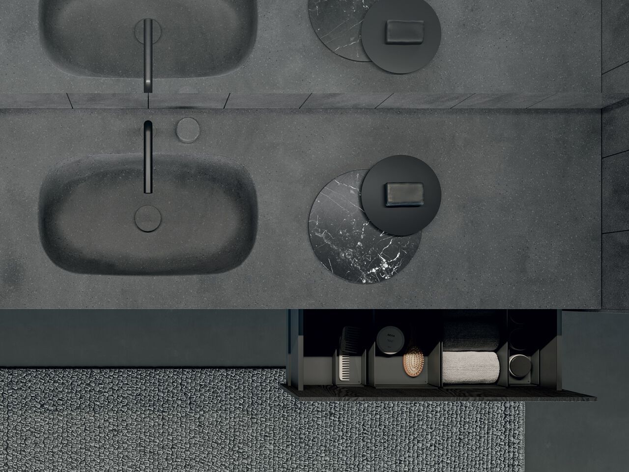 Шкаф для раковины Corian® со встроенной раковиной Rexa уникальный ARCH-00087446 - Вид №6