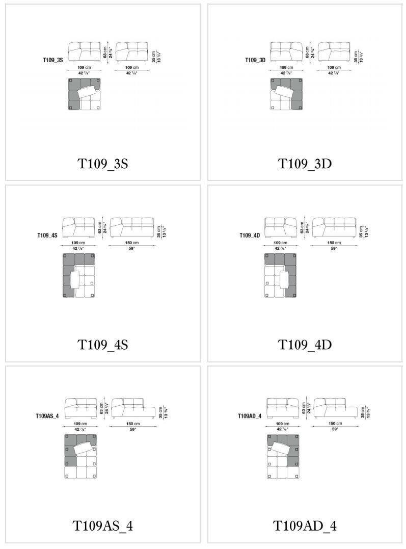 Секционный диван из ткани B&B Italia Tufty Time ARCH-00056026 - Вид №10
