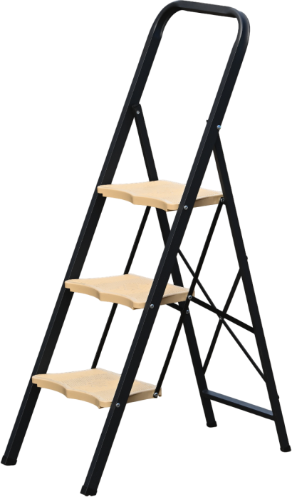 Стремянка c широкими пластиковыми ступенями MKP 803