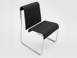 Хромированный и полипропиленовый металлический стул