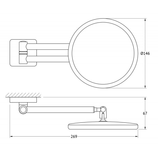 Косметическое зеркало Ellux AVANTGARDE AVA 058 sun-id-561585 - Вид №1