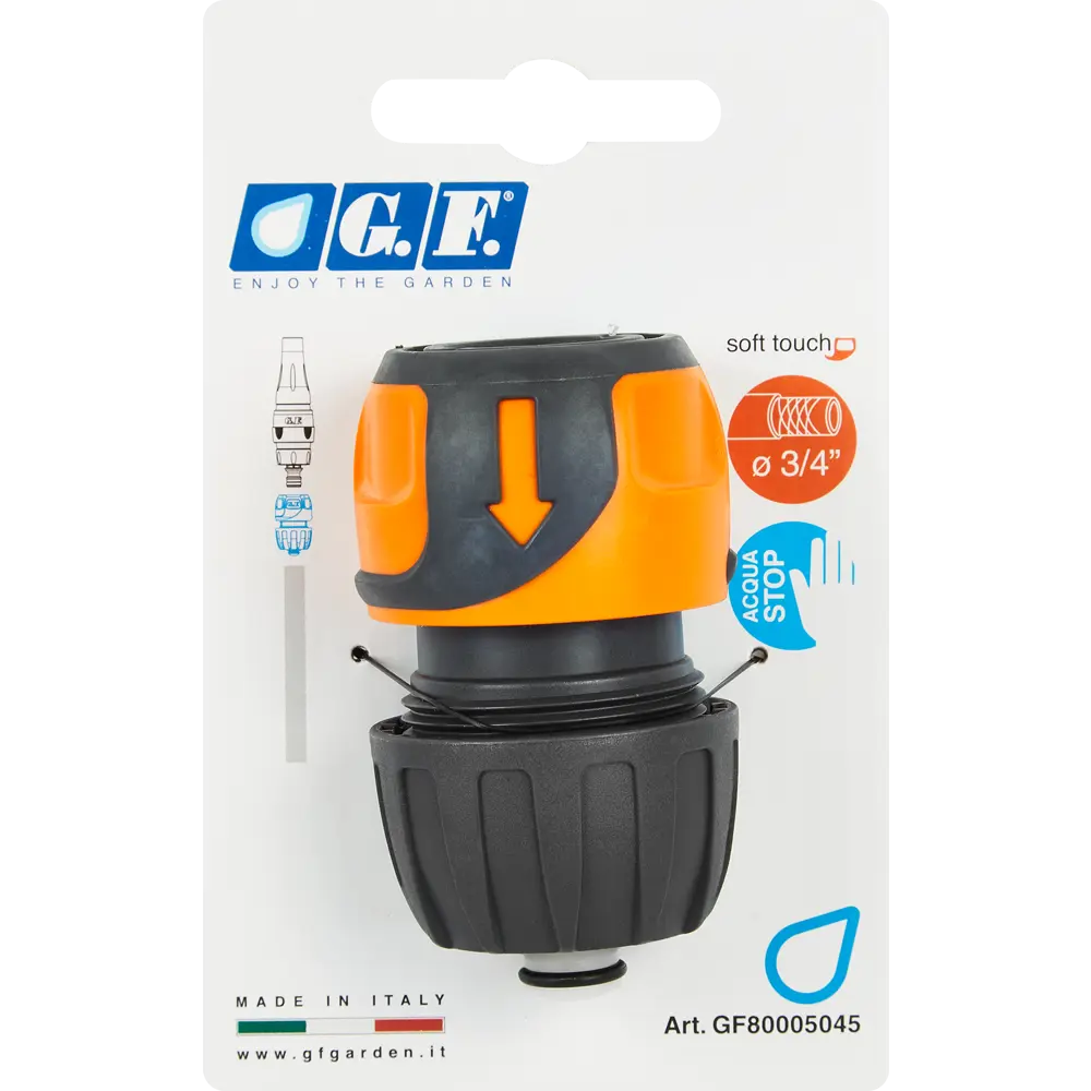 Коннектор для шланга наклонный Soft-Touch 3/4 дюйма GF STLM-2195436 - Вид №3