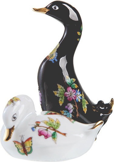 10611083 Herend Фигурка 10см "Пара уток" Фарфор 