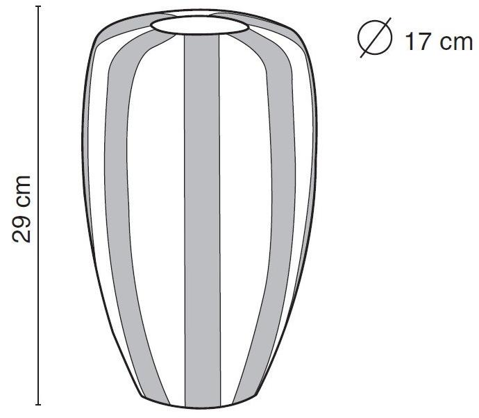 Fos Ceramiche Фарфоровая ваза Antithesis oro e platino B-2001, pf-2001 - Вид №3